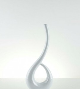 WHITE LUSTRE SNAKE VAZO 48 CM